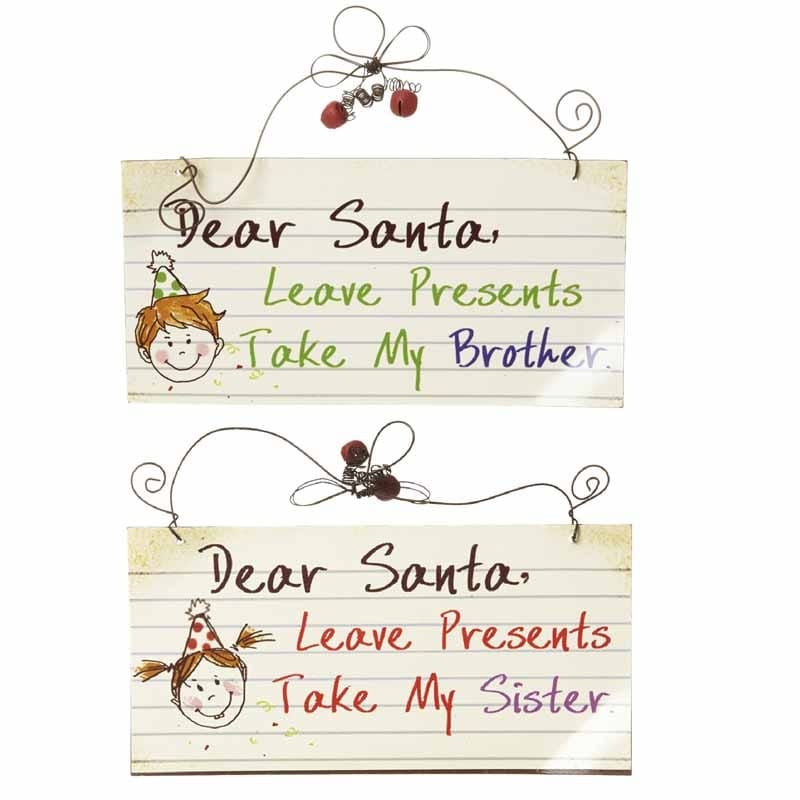 Dear Santa, Take Sister Hanging Decoration
