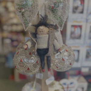 Fringed Felt 'Claudia Winklemouse' Felt Hanging Decoration