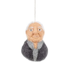 Felt Sir David Attenborough Hanging Decoration