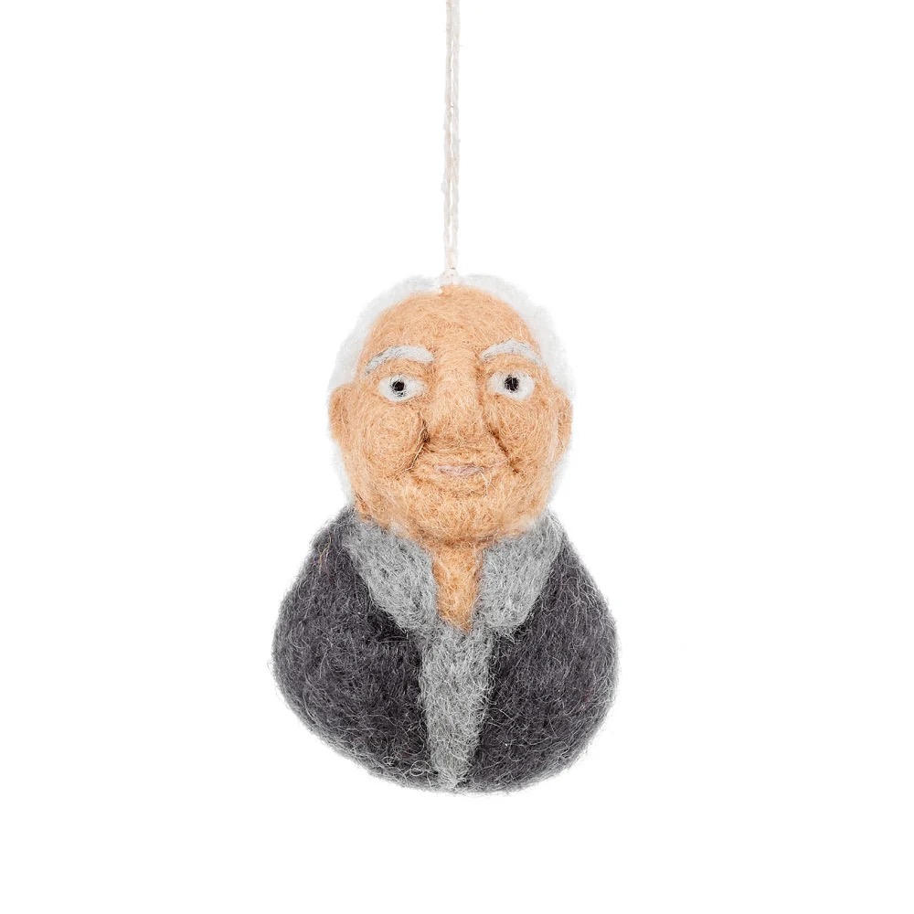 Felt Sir David Attenborough Hanging Decoration