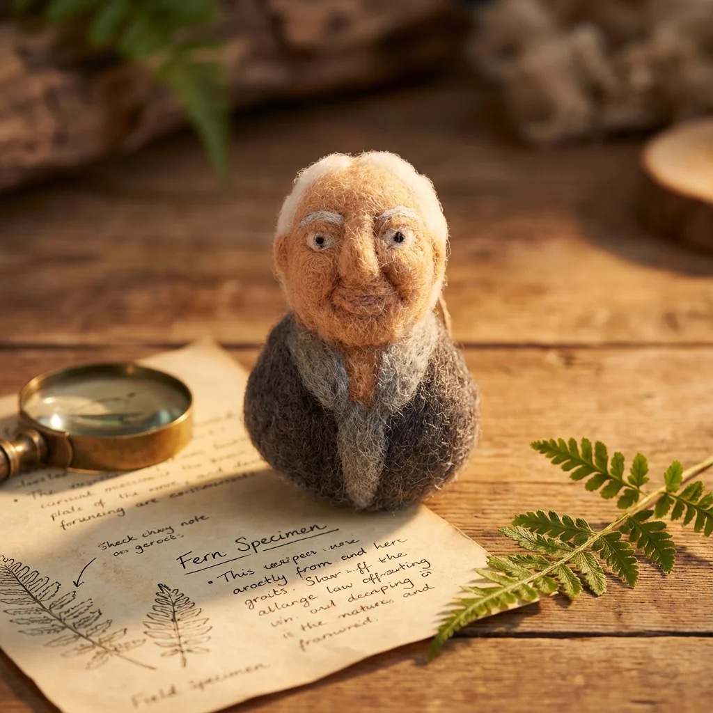 Felt Sir David Attenborough Hanging Decoration - Image 2